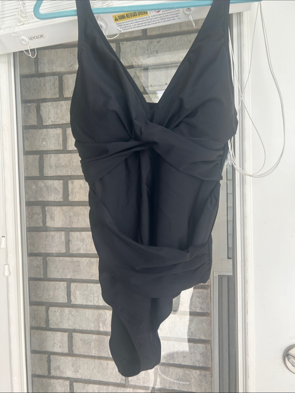 Classic Twist-Front Black One-Piece Swimsuit - Women
